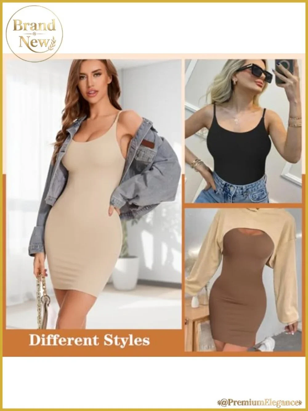 Shapewear Slip Dress for Women Tummy Control Full Slip